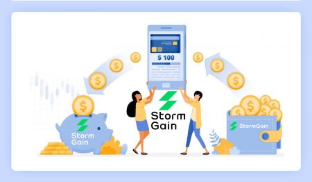 Hogyan lehet kivenni és befizetni a StormGainben